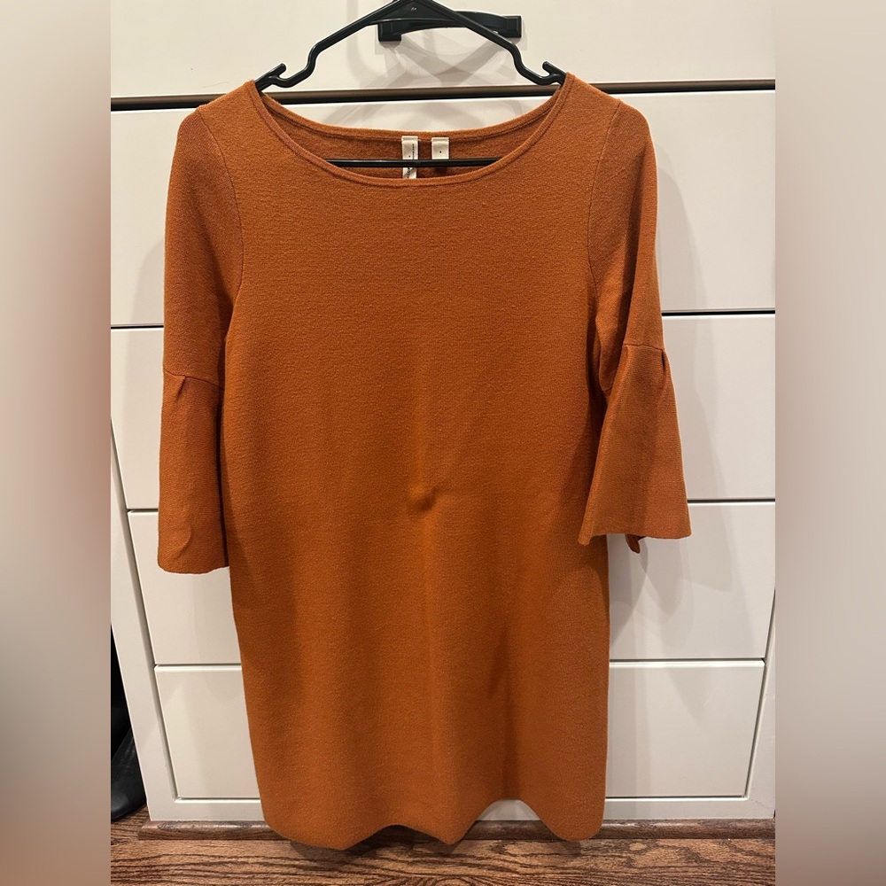 Anthropologie Moth Brown Bell Sleeve SweaterDress